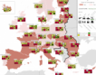 Карта с рестрикции при пътуване в ЕС 